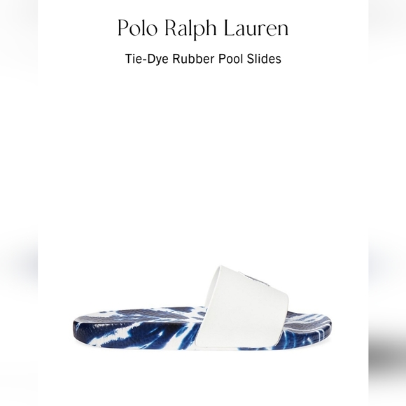 NWOT Men's Ralph Lauren Polo Tie-Dye Slides - Picture 5 of 12